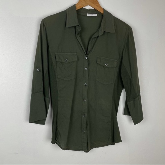 James Perse Tops - James Perse | Standard Button Down Shirt Green